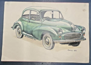 Morris Minor 1000 original, impresión por J H Appleyard 10/81, bonito par de marcas - Imagen 1 de 1