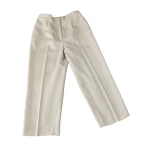 Pantalones de vestir Patchington Petites beige crema tela tejida 12 P - Imagen 1 de 12