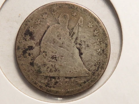 1874-S Liberty Seated Quarter, AG Cover