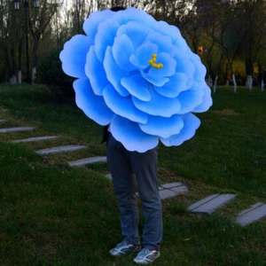 3D Flower Design Silk Peony Floral Parasol Bamboo Cosplay Party Show Umbrellas - Picture 1 of 22