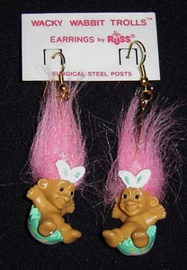 Pendientes de troll Russ EASTER BUNNY RABBIT NUEVOS EN BOLSA - Imagen 1 de 1