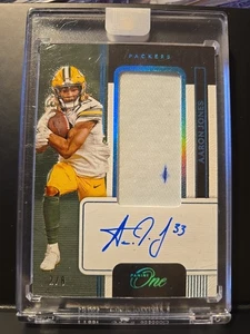 2020 Panini One Aaron Jones patch auto /8 - Picture 1 of 5