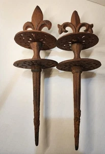 Set Of 2 Antique Garden Hose Guide, Antique Brown - Picture 1 of 18