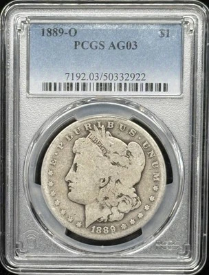 1889 O Morgan Silver Dollar PCGS AG-3 - Image 1 of 2