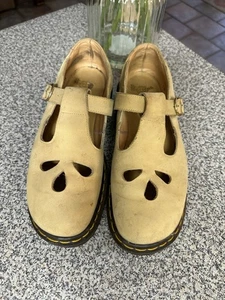 RARE Dr Martens Vintage Yellow Suede Mary Jane T-Bar (US9) (UK7) Made In England - Bild 1 von 15