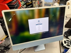 Apple iMac 24 4.5K M3, 8GB RAM 256GB SSD 8-Core CPU 10‑Core GPU Blue 4 X Ports - Picture 1 of 8