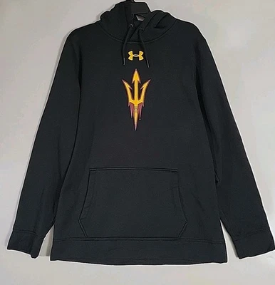 Arizona State Sun Devils Sudadera con Capucha Grande Sudadera Logo Para Hombre Under Armour Negra Foto 1 de 4