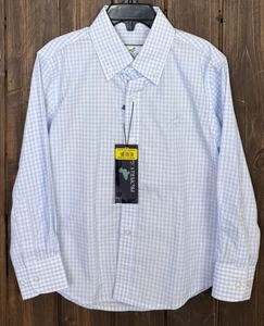 Camicia abito PROPRIAMENTE LEGATA 3T Little Boys Park Avenue blu nuvola check nuova $54 - Foto 1 di 7