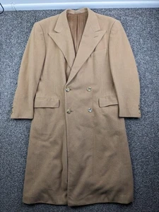 Ralph Lauren Purple Label Overcoat Camel Hair Double Breasted Tan 44L England - Picture 1 of 14