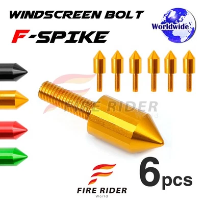 Parafusos de para-brisa M5 F-SPIKE Spike 6 peças para Kawasaki Ninja 600R 750R ZX10 - Imagem 1 de 4