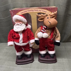 Vintage Animated Musical Softies Interactive Dancing Santa & Friend Tested Works - Picture 1 of 14