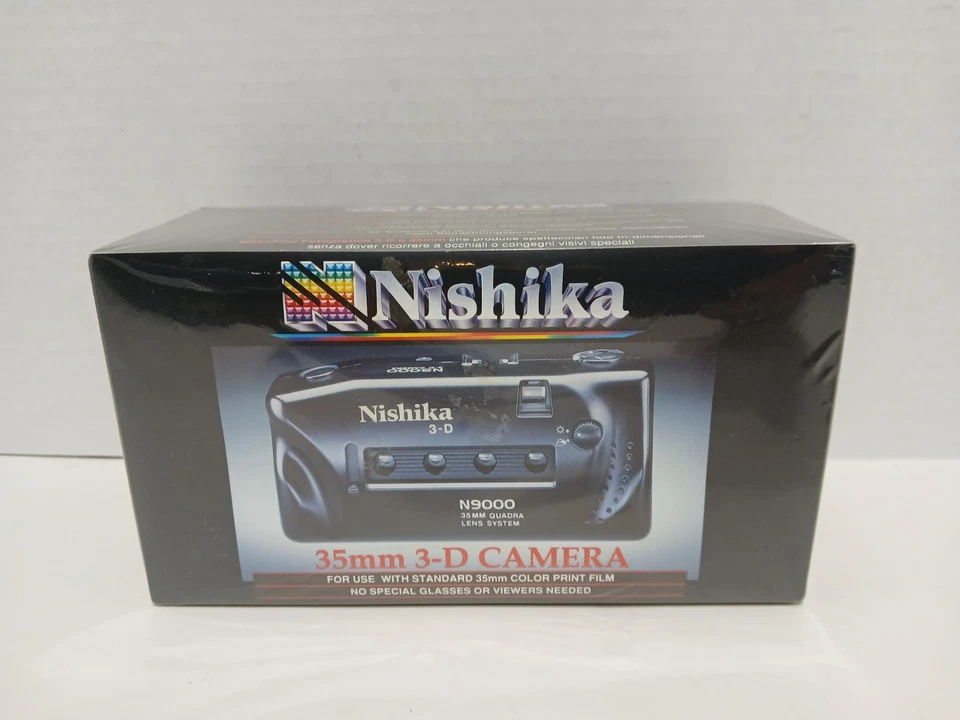 Cámara fotográfica vintage Nishika N9000 3D 35 mm nueva sellada Foto 1 de 1