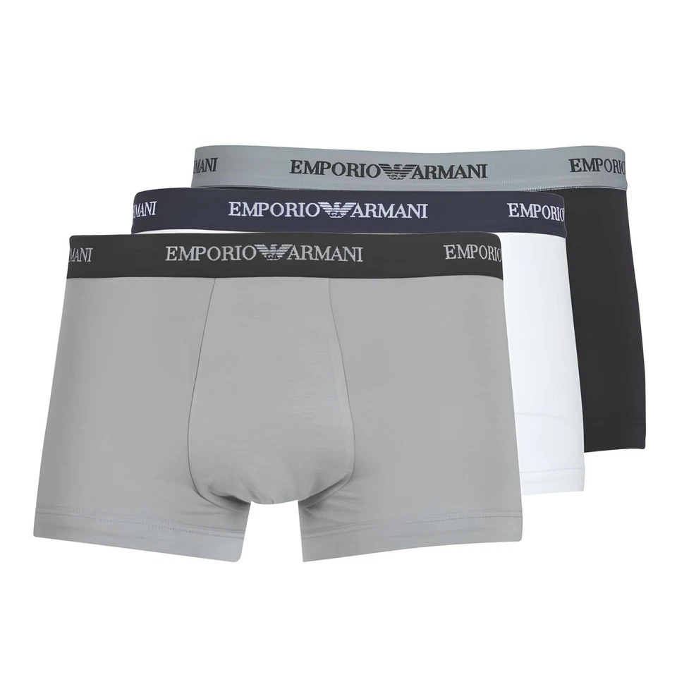 CALVIN KLEIN Set di 3 boxer trunks in cotone elasticizzato Emporio Armani 111357