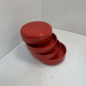 Swivel Organizer by Rino Pirovano for Rexite Red Melamine 1970s Italy Very Good - Picture 1 of 5