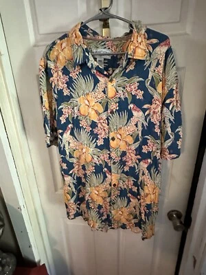 Camisa Margaritaville Para Hombres 2XL Camisa Hawaiana Floral Loros Jimmy Buffett Campamento Foto 1 de 3