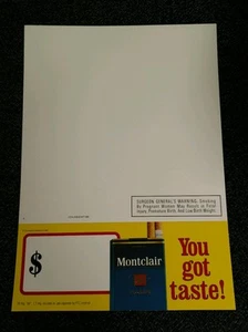 Pieza publicitaria colgante estante cigarrillos Montclair - Imagen 1 de 3