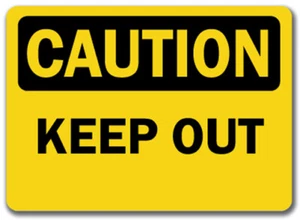 Caution Sign - Keep Out - 10" x 14" OSHA Safety Sign - Picture 1 of 1