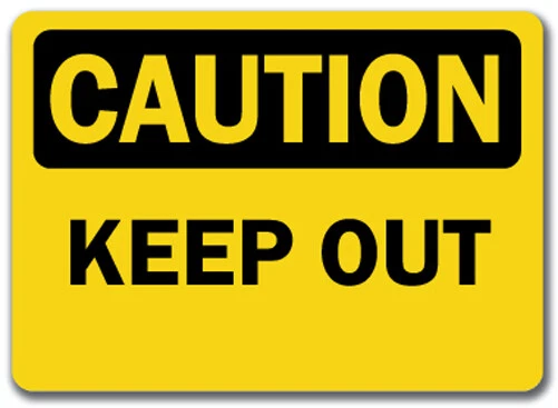 SIGNMISSION Caution Sign - Keep Out - 10" x 14" OSHA Safety Sign