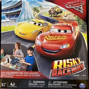 Disney Pixar Cars 3 Risky Raceway Board Game Spin Master Lightning McQueen Mater