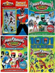 NEW x 4 POWER RANGERS activity books 1001 STICKERS SCENES COLOURING SAMURAI - Picture 1 of 1