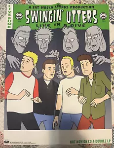 Swingin Utters Live In A Dive Promo Poster 2004 Fat Wreck Punk 18x24 - Picture 1 of 1