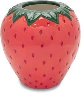 Vintage Inspired Strawberry Vase, Decorative Ceramic Vase, Large Flower Vase - Picture 1 of 8