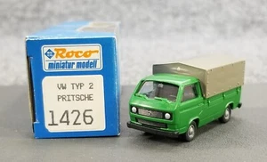 VTG ROCO 1/87 HO SCALE VW VOLKSWAGEN TYPE 2 PICKUP TRUCK WITH TARP W/BOX - Picture 1 of 12