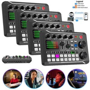 1/2/4x F998 Live Sound Card and Audio Interface With DJ Mixer and Voice Changer - Picture 1 of 25