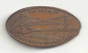 1934 Chicago World's Fair Rolled Cent - THE SKY RIDE - Picture 1 of 2