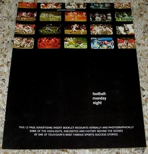 MONDAY NIGHT FOOTBALL 1977 ADVERTISING BOOKLET NFL HOWARD COSELL * FRANK GIFFORD - Picture 1 of 2