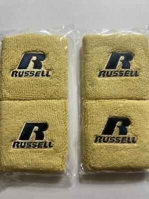 ¡NUEVO! Muñequeras deportivas Russell para sudor y estilo - doradas/negras ¡ENVÍO RÁPIDO GRATUITO! Foto 1 de 3