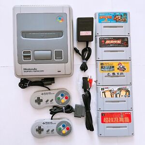 Nintendo Super Famicom Console System SNES SFC SHVC Controller Japan w/ 5 games