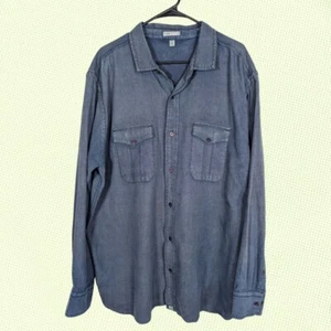 Horny Toad Men's XXL Button Front Shirt Blue 2 Pockets Organic Cotton - Picture 1 of 8
