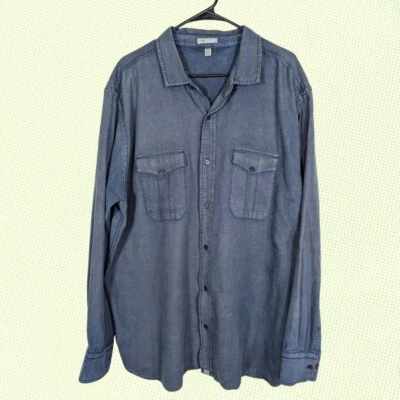 Horny Toad Men's XXL Button Front Shirt Blue 2 Pockets Organic Cotton - Image 1 of 4