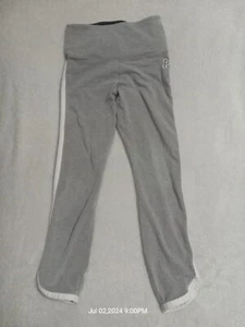 Pink Yoga Pants Womens Small Gray Tapered Leg Jogging Workout Lightweight 27x25 - Picture 1 of 7