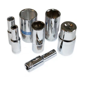 High Quality 6PT 1/2"Dr. Deep Socket Metric 8mm.10mm.11mm.24mm.27mm.32mm CR-V - Picture 1 of 9