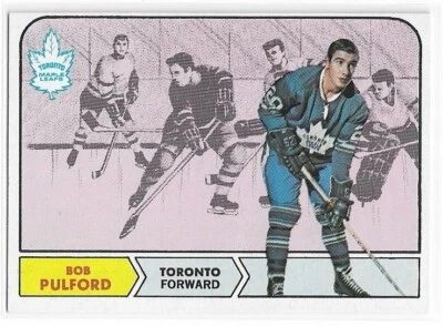BOB PULFORD 1968-69 Topps Hockey card #129 Toronto Maple Leafs EX+/NR MT - Image 1 of 2