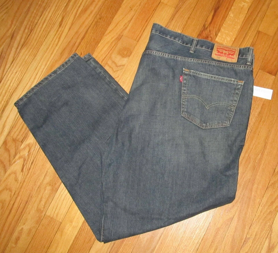 Levis Mens 550 Relaxed Fit Washed Finish Denim Jeans 56 x 33 NEW - Image 1 of 1