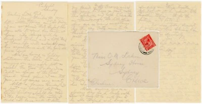 GB 1917 LETTER PIRBRIGHT CAMP JOE to LAKIN SYDNEY HOUSE CREWE +MILITARY POSTMARK - Изображение 1 из 4