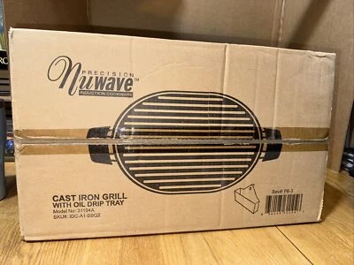 Parrilla de hierro fundido de inducción NuWave Precision con bandeja de goteo de aceite nueva en caja Foto 1 de 4