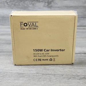 150W Car Power Inverter 12V DC to 110V AC Converter Vehicle Adapter Plug Outlet - Picture 1 of 5