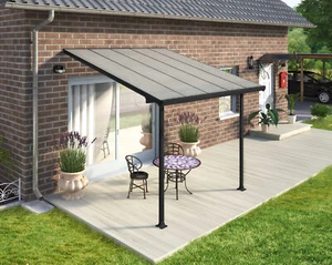 Sonderpaket LeanTo Veranda 3x3,05 Alu Terrassenüberdachung Feria + Beleuchtungssystem - Bild 1 von 17