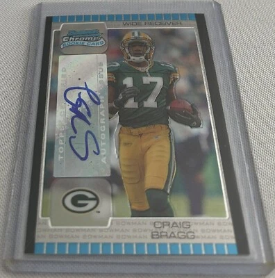 2005 Bowman Chrome Football Craig Bragg Green Bay Packers Rookie Autograph #256 - Image 1 of 4