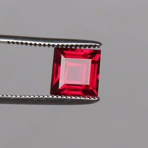 Natural Red Ruby Pigeon 4.85 Ct Square Cut Mozambique Loose Certified Gemstone