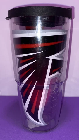 Atlanta Falcons NFL Tervis 24oz Clear Tumbler W/Lid 2013 Cover