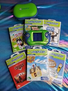 LeapFrog Leapster 2 Learning Game System with 6 games Up Cars Starwars with case
