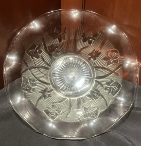 Vintage Iris Herringbone 9 1/2" Ruffled Edge Salad Serving Bowl No Chips EUC - Picture 1 of 5