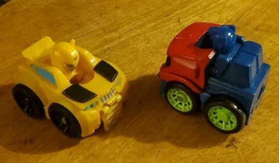 Lote 2 Playskool Transformers Heroes Rescue Bots Academy Mini Bot Racers OPTIMUS  - Imagem 1 de 4