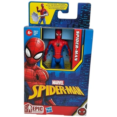 漫威史诗英雄系列蜘蛛侠 4 英寸可动人偶 2023 孩之宝全新未拆封 — 第 1/4 张图片