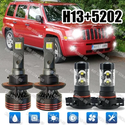 LED Headlight Fog Light Bulbs For Jeep Patriot Sport Utility 2.0L 2.4L 2010-2017 - Image 1 of 4